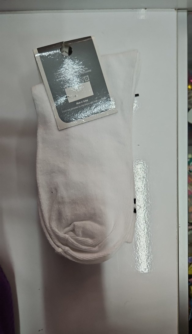 Beyaz Mini Erkek Spor Çorap - Görsel 2