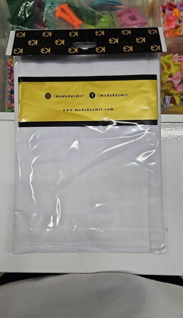 Kaşmir Beyaz Tülbent - Görsel 2