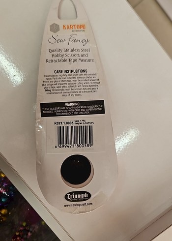 Pembe Renkli Manikür Makası ve Ölçü - Görsel 2