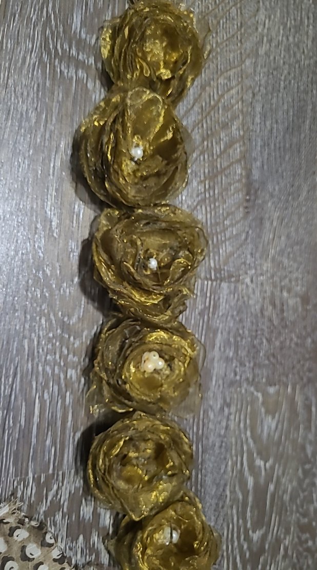 organze  kumas el yapimi çiçek - Görsel 2