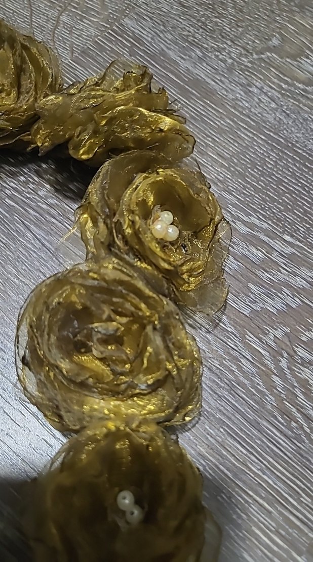 organze  kumas el yapimi çiçek - Görsel 3