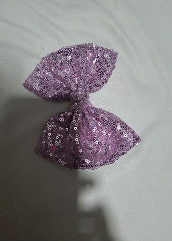 Mor Payetli Fiyonk Saç Aksesuarı - Görsel 3