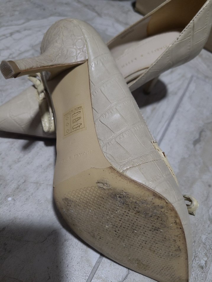 charles&Keith  markaBej  Topuklu Kadın Ayakkabı - Görsel 4