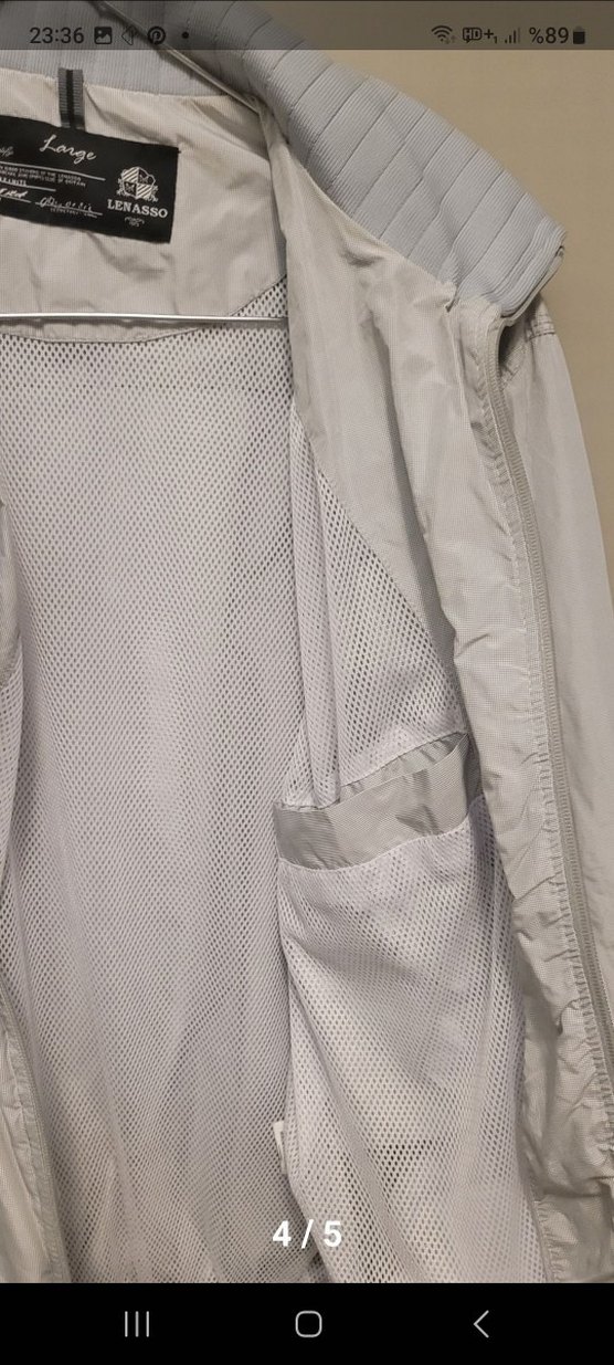 lenasso marka (Gri)  acik renk Fermuarlı Kadın Ceket - Görsel 4