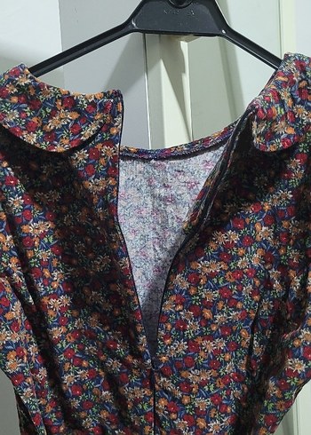 Çiçek Desenli Bohem Mini elbise - Görsel 4