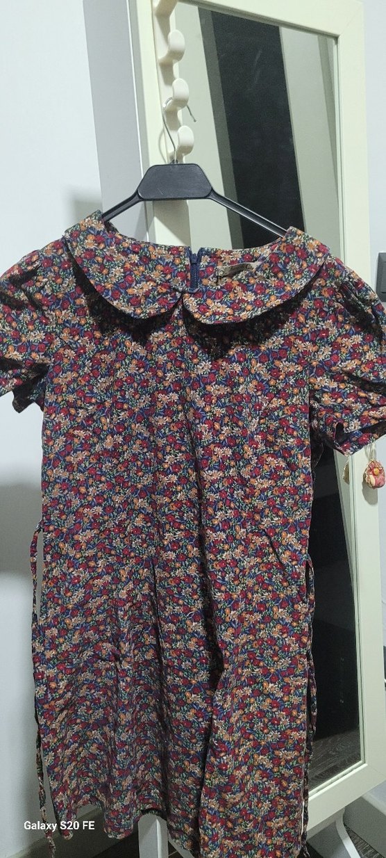 Çiçek Desenli Bohem Mini elbise - Görsel 5