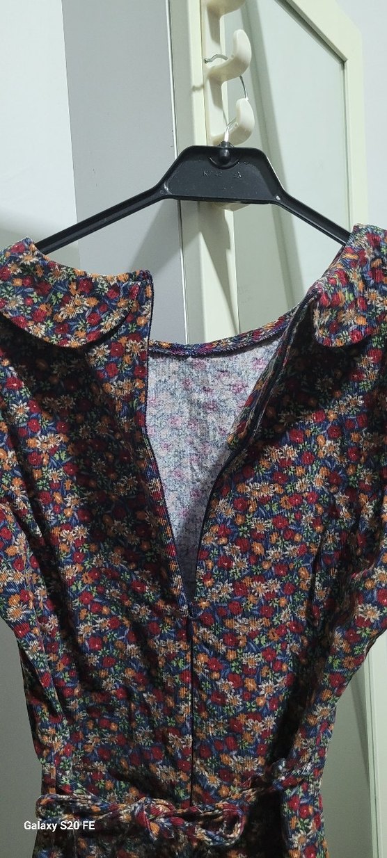 Çiçek Desenli Bohem Mini elbise - Görsel 4