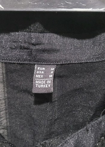 Düğmeli Siyah  Kadın Gömlek(renk daha  koyu)  marka  temsili - Görsel 2