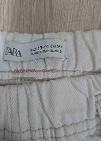 Zara Bej Regular Fit Teen Kot Pantolon