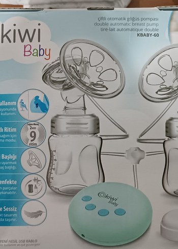 Turkuaz Çiftli Otomatik Göğüs Pompası Kiwi Baby