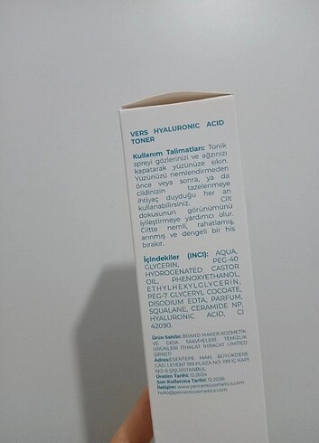 Hyaluronic asidli cilt toniği