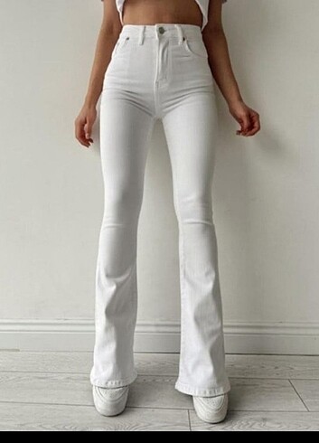 38 beden jean beyaz pantolon 