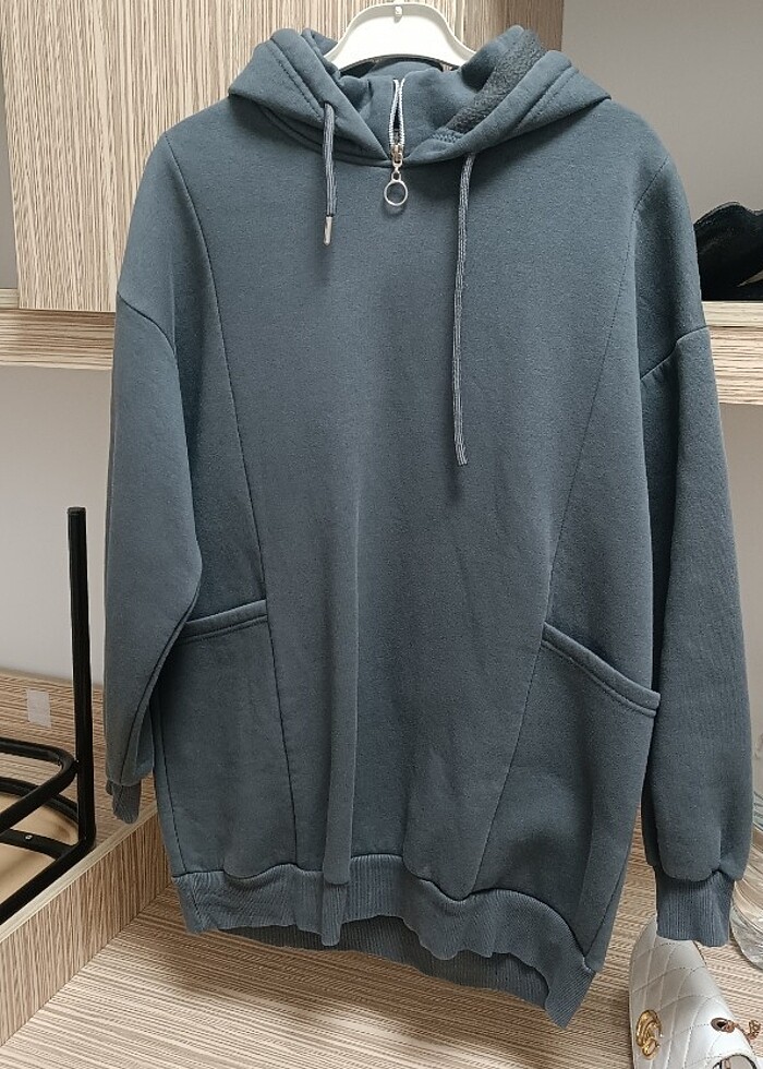 Füme oversize sweatshirt  - Görsel 2