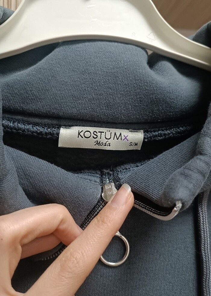 Füme oversize sweatshirt  - Görsel 3