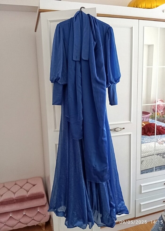 Mavi abiye simli - Görsel 2