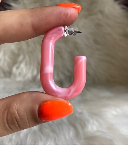 Accessorize Pembe akrilik küpe