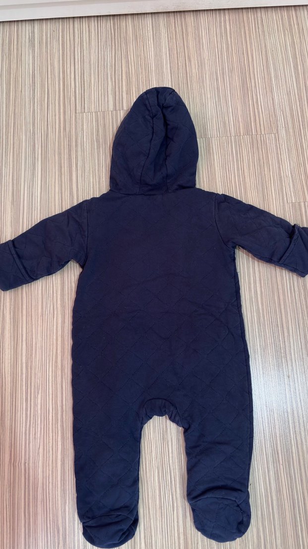 Kahverengi Fermuarlı Bebek Tulumu - Görsel 3