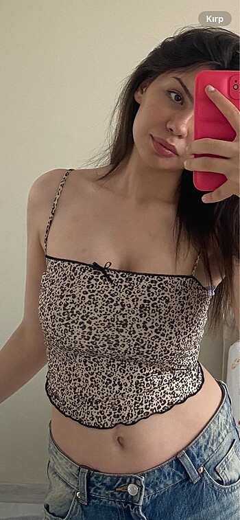 Bershka leoparlı crop