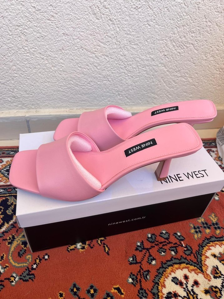 Nine West Pudra Pembe Topuklu Terlik - Görsel 2