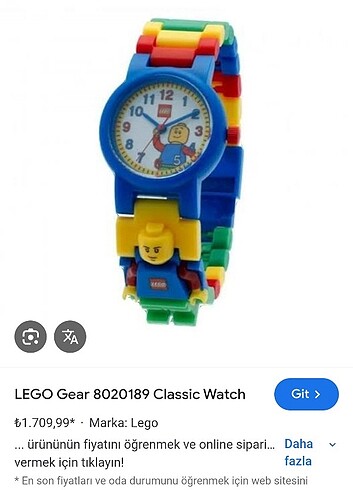 LEGO çocuk saati