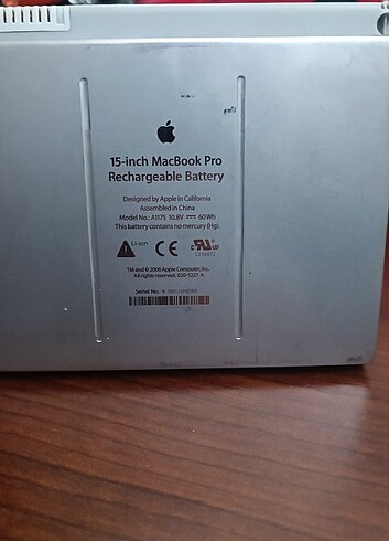 Macbook pro 15 inç batarya