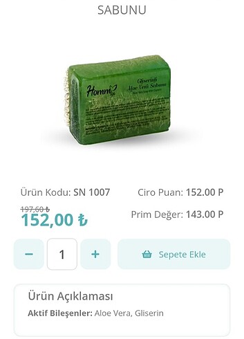 Lifli yüz yıkama sabunun alovera 