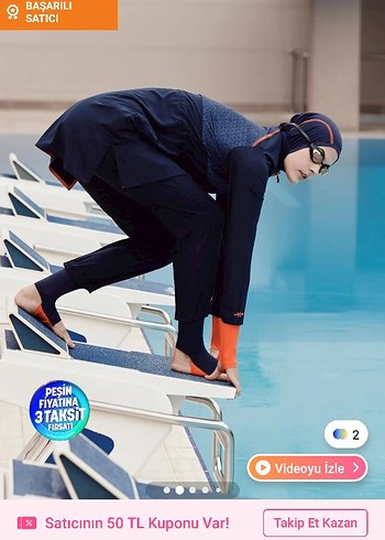 Lacivert profesyonel tesettür haşema - Görsel 6