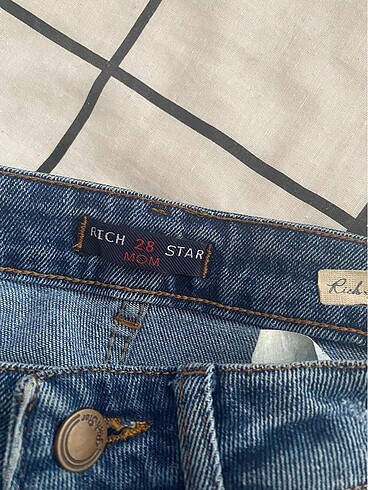 28 Beden Mavi mom jean
