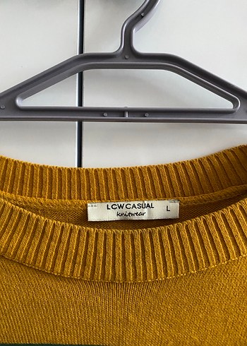 Sarı Baskılı Kadın kazak - Görsel 2