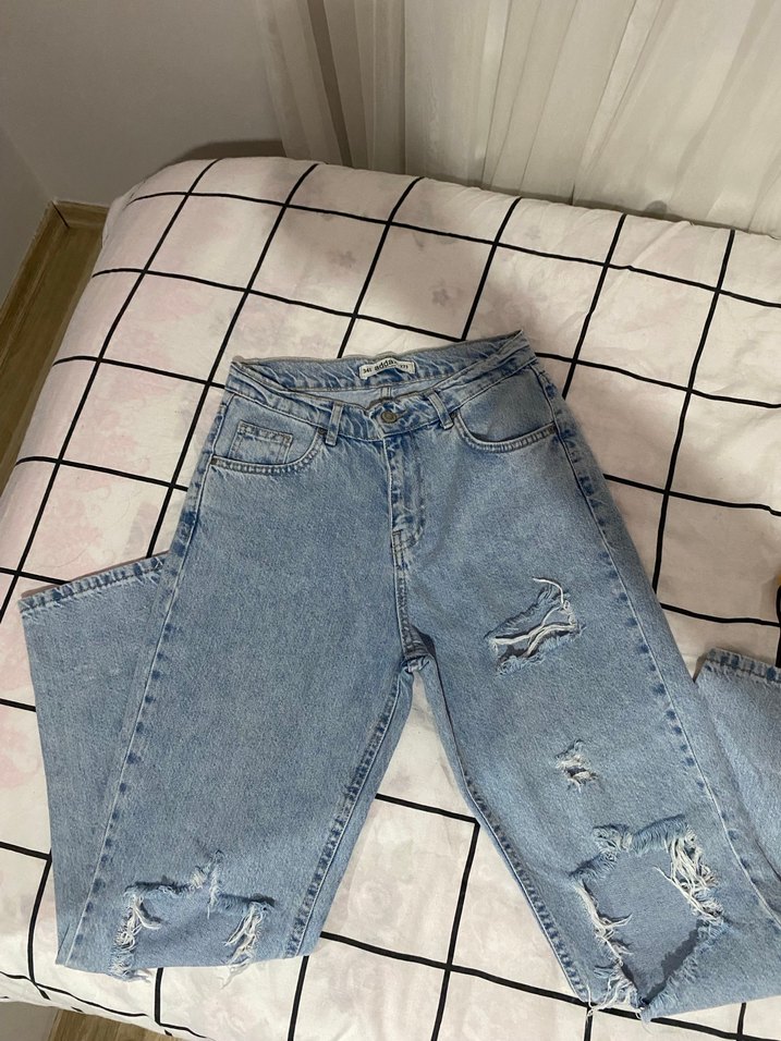 Yırtık Denim Jean - Görsel 2
