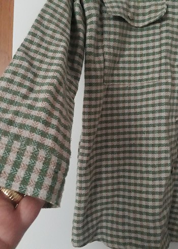 Düğmeli Kadın Uzun Kollu Oduncu Gömlek - Görsel 3