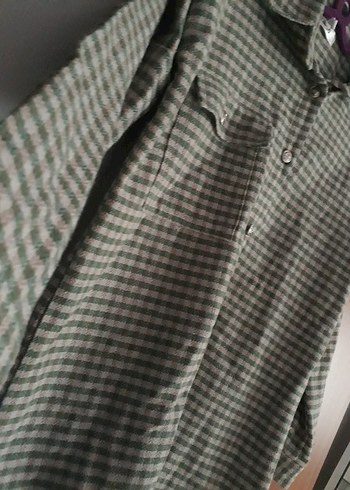 Düğmeli Kadın Uzun Kollu Oduncu Gömlek - Görsel 5