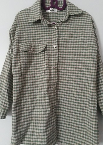 Düğmeli Kadın Uzun Kollu Oduncu Gömlek - Görsel 2