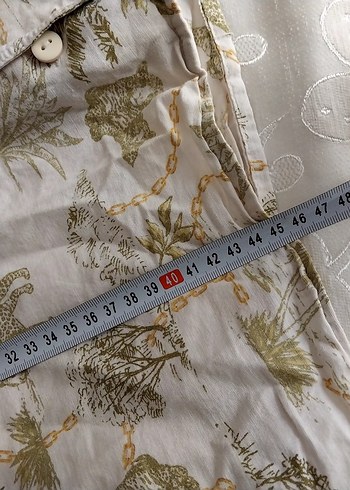 Bohem Desenli Düğmeli Kadın Gömlek - Görsel 7