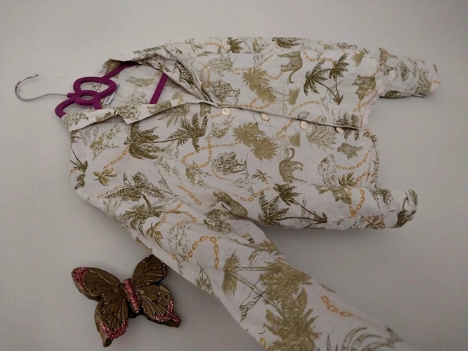 Bohem Desenli Düğmeli Kadın Gömlek - Görsel 3