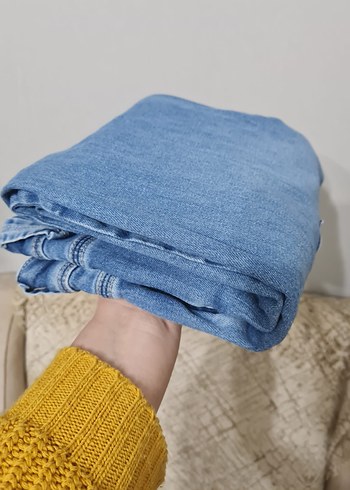 Kadın Mavi Denim Pantolon - Görsel 7