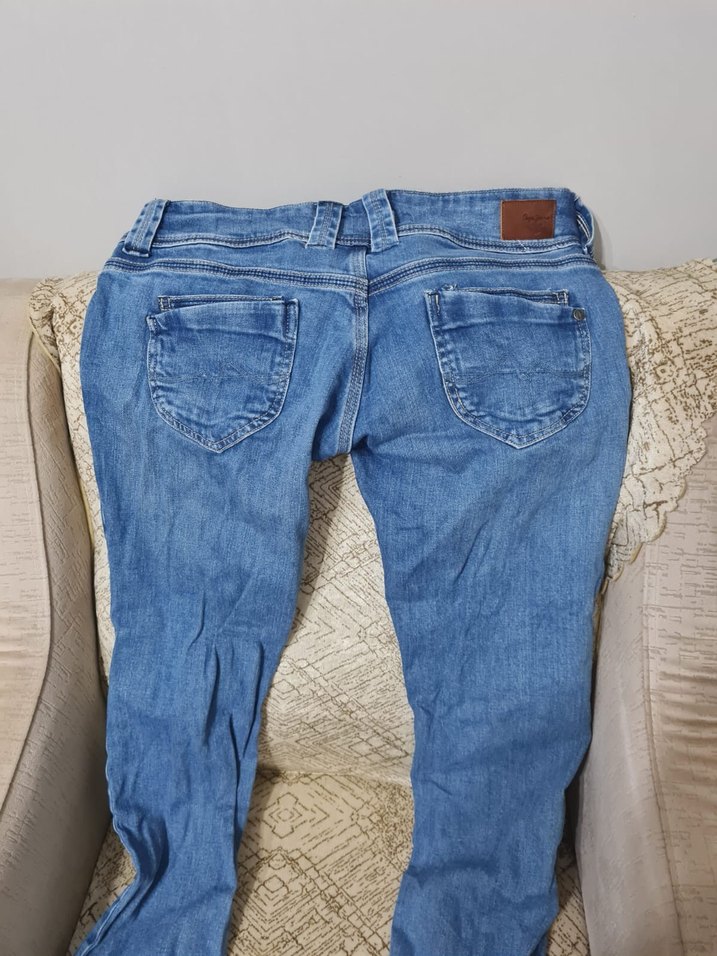 Kadın Mavi Denim Normal Kesim Kot Pantolon - Görsel 2