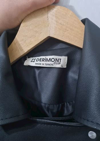 Kemer Detaylı Siyah Deri Ceket - Görsel 4