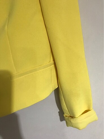 xs Beden Kısa blazer sarı renk ceket