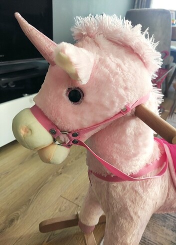 Beden Sallanan at peluş pembe