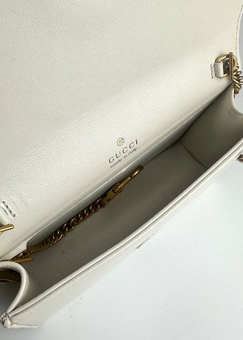 Bej Deri Zincir Detaylı Kadın Çanta - Görsel 8