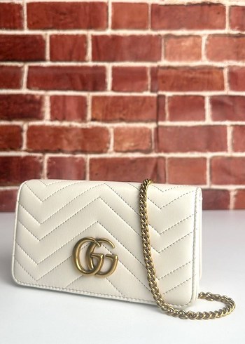 Bej Deri Zincir Detaylı Kadın Çanta - Görsel 13