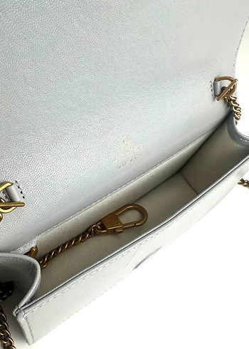 Bej Deri Zincir Detaylı Kadın Çanta - Görsel 11