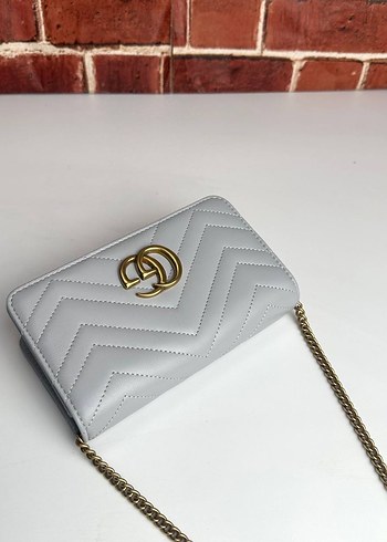 Bej Deri Zincir Detaylı Kadın Çanta - Görsel 10