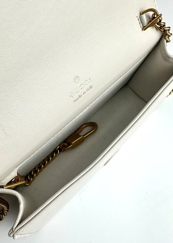 Bej Deri Zincir Detaylı Kadın Çanta - Görsel 18