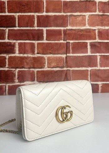 Bej Deri Zincir Detaylı Kadın Çanta - Görsel 15