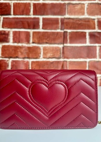 Bordo Zincir Detaylı Deri Kadın Çanta - Görsel 2