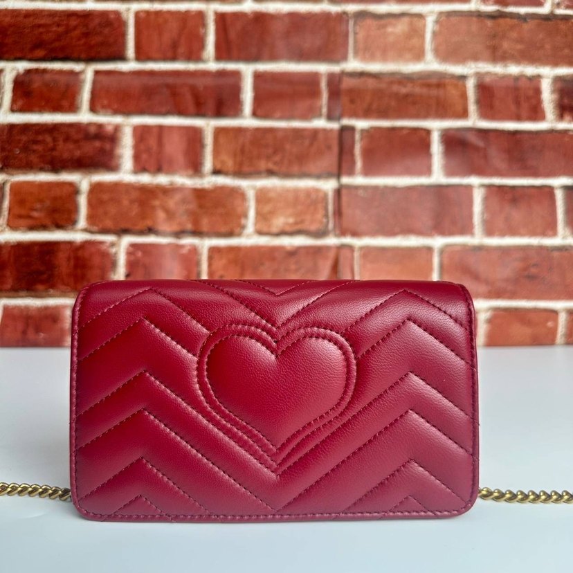 Bordo Zincir Detaylı Deri Kadın Çanta - Görsel 2