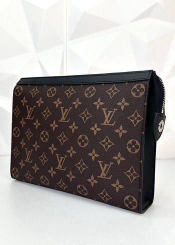 Louis Vuitton Kahverengi Deri Kadın Clutch - Görsel 2