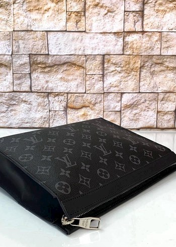 Louis Vuitton Kahverengi Deri Kadın Clutch - Görsel 15